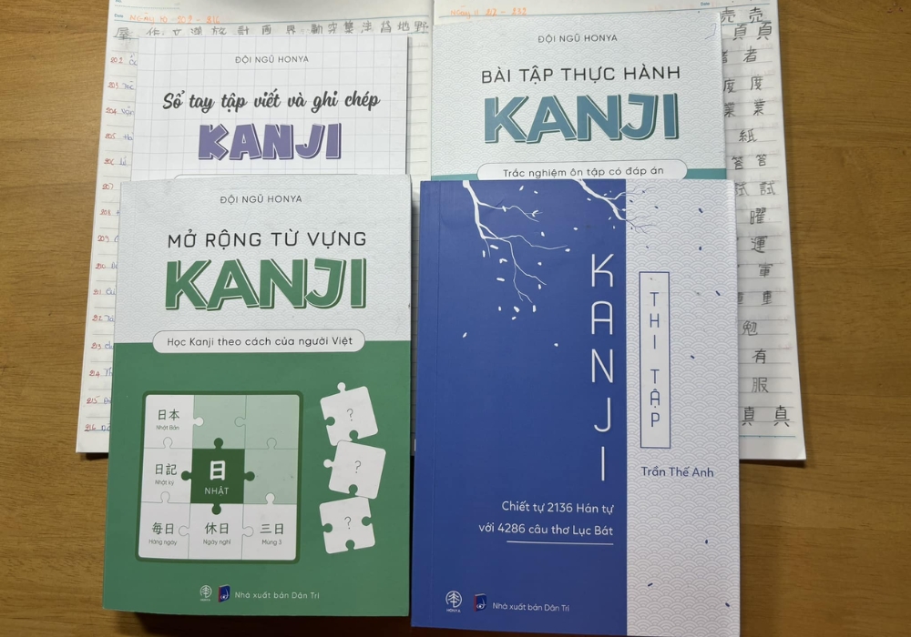 Kết hợp học từ mới, mở rộng từ và luyện viết mỗi ngày theo bộ Kanji thi tập để cải thiện kanji của mình