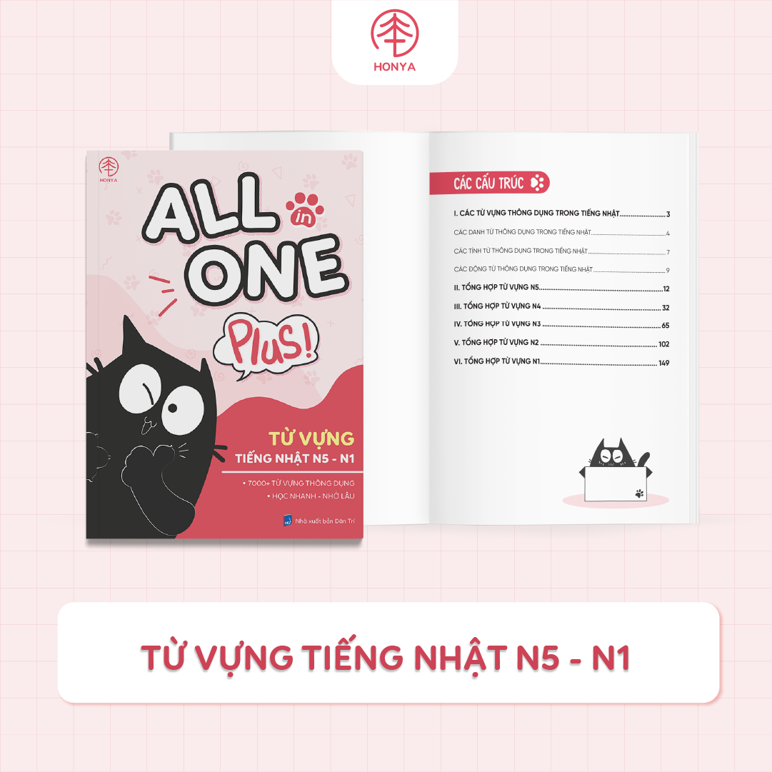 TỔNG HỢP TỪ VỰNG TIẾNG NHẬT N5 - N1 (3350 Yên)